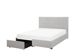 This diy tall platform bed is a fairly complicated project, so note that it will take some time and a circular saw. Fabric Eu King Size Bed With Storage Light Grey La Rochelle Beliani De
