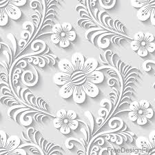 Free for commercial use no attribution required high quality images. Paper Cut Floral 3d Seamless Pattern Vector 02 Free Download