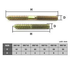 Grade 8 hex flange frame bolts (uss) coarse thread. Double End Hanger Bolt M6 M8 Zinc Plated Wood Thread Stud Bolt Lag Bolts Carbon Steel Furniture Screws Screws Aliexpress