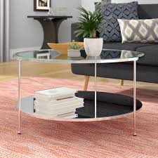 That is why people invented coffee tables like this beautiful glass coffee table with chrome base from modani, that is a real work of art and which is first of all this coffee table is not supposed to be covered in order to let everybody admire its shiny chrome base which is admirably combined with the. Chrome Glass Coffee Tables You Ll Love In 2021 Wayfair