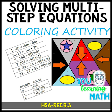 Free solving equations christmas coloring worksheets. Coloring Activity Solving Multi Step Equations Amped Up Learning