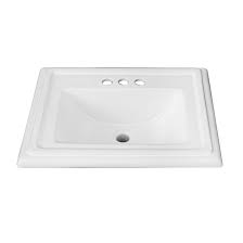 Shop square drop in bathroom sink at lowest price. Project Source Castille Square Drop In Sink Vitreous China Rona
