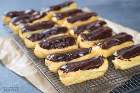 Sallys Blog Eclairs Mit Italienischer Crema Diplomatica Eclair Rezept Brandteig Brandteig Rezept