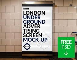 Check Out New Work On My Behance Profile Free London Underground Advertising Screen Mock Up 16 Http Be Net Gallery Mocking London Underground Underground