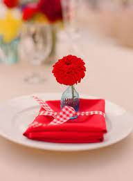 Kelly Oshiro Design Wedding Color Trends Red Wedding Wedding Table Settings