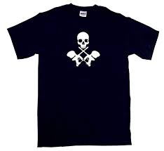 99 volts crossed paintball guns with skulls mens tee shirt