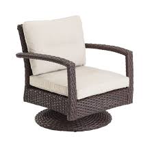 Aurora Swivel Patio Chair With Cushions Patio Chairs Wood Patio Chairs Outdoor Wicker Chairs