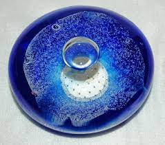 Clothes tops fashion bubble hem tops tops designs eclectic fashion surplice top women top outfits. Art Glass Mouth Blown Controlled Bubble Paperweight It Squatty Round With Blue Reflecting From The Bottom Into An Glass Art Controlled Bubble Paper Weights