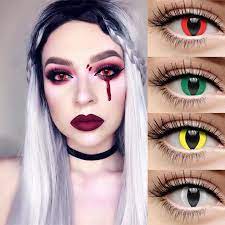 Going all out for the perfect fancy dress outfit? Buy 1 Pair Cat Eye Halloween Contact Lenses Cosplay Eyes Cosmetic Contacts Lens At Affordable Prices Free Shipping Real Reviews With Photos Joom