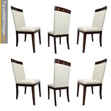 Modern dining & side chairs. Modern White Faux Leather Solid Beech Wood Dining Chairs