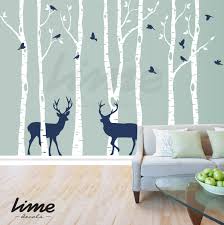 Birch Tree Wall Decal Canada Birch Tree Deer Wall Decal Forest Birch Trees Birch Trees Vinyl Birch Tree Wall Decal Kids Vinyl Sticker Removable Birch Tree Wall Decal Deer Wall Decal Deer Wall Mural