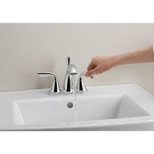 Not sure what widespread bathroom sink faucet to choose? Kohler Willamette 4 In Centerset 2 Handle Water Saving Bathroom Faucet In Polished Chrome K R99900 4d Cp The Home Depot