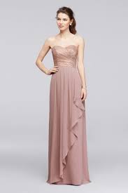 Lace Long Sweetheart Metallic Ruffled Bridesmaid Dress Rose Gold Metallic 14 Gold Bridesmaid Dresses Bridesmaid Dress Styles Bridesmaid Dressing Gowns