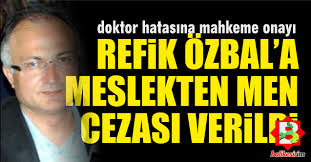 Dr Refik Ozbal A Meslekten Men Cezasi