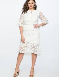 Plus Size Dresses Eloquii Plus Size Elopement Dress Lace Dress Lace White Dress