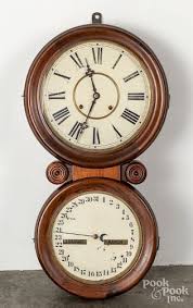 Waterbury Rosewood Calendar Clock 29 1 2 Clock Vintage Wall Clock Antique Clocks