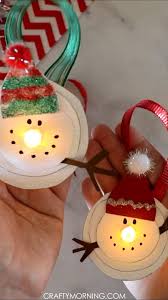Melted Snowman Tea Light Ornaments Fun Christmas Craft For Kids To Make Homemade Ornament Art Project D Video Christmas Crafts Fun Christmas Crafts Snowman Crafts