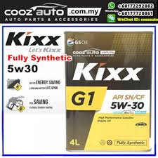 Both synthetic oil and traditional motor oil are made from refining oil. Kixx G1 5w30 Fully Synthetic Engine Oil Perodua Alza Myvi Bezza Free Oil Filter