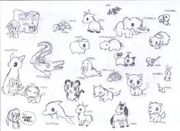 Chibi Animals By Hikari1930 Deviantart Com On Deviantart Baby Animal Drawings Animal Drawings Cute Animal Drawings