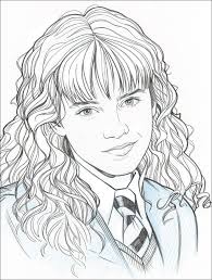 Tout ce qui concernera la saga (les personnage, les lieux mythiques.) y sera en dessin. 22 Fantaisie Coloriage Hermione Granger Collection Portraits De Personnages Coloriage Harry Potter Coloriage