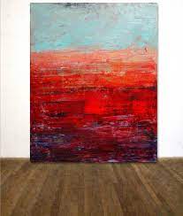 Heavy textured handmade abstract art. Large Abstract Artwork Painting Red Orange Blue 60x48 Painting By Ariane Von Bornstedt Saatchi Art