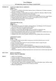 admission resume samples velvet jobs