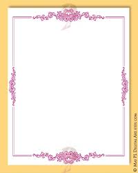Pink Invitation Border Clipart 8x11 Fuschia Page Borders Etsy Clip Art Borders Pink Invitations Clip Art