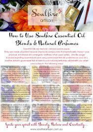 Free Chart How To Use Soulfire Artisan Essential Oil
