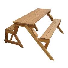 Dreiling Convertible Wooden Picnic Table Garden Bench Folding Picnic Table Picnic Table Bench Picnic Table