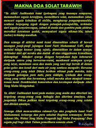 Selalunya, selepas solat terawih, akan buat witir. Doa Selepas Solat Sunat Tarawih Shafiqolbu