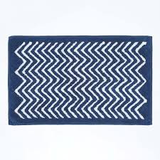10% coupon applied at checkout save 10% with coupon. Navy Blue White 100 Cotton Chevron Non Slip Bath Mat