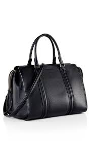 Boss Berlin Grained Leather Top Handle Bag Black Free Shipping