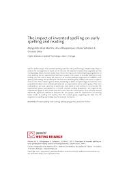 Pdf The Impact Of Invented Spelling On Early Spelling And Reading