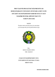 Kondisi ini biasanya disebabkan oleh benturan atau trauma pada wajah atau gigi geligi. Prevalensi Fraktur Gigi Premolar Berdasarkan Umur Dan Jenis Kelamin Yang Dicabut Di Departemen Bedah Mulut Dan Maksilofasial Rsgmp Fkg Usu Tahun 2010 2012