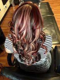 Red Black And Blond Hair Three Highlights Blonde Red Black Long Hair Styles Hair Styles Hair Highlights