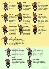 Must Know Universal Motorcycle Hand Signals Motorcycle Camping Motorcycle Travel Hand Signals