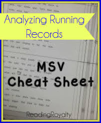 How To Analyze Errors And Self Corrections On A Running Record Includes A Free Msv Cheat Shee Guided Reading Kindergarten Running Records Reading Intervention