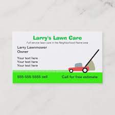 This card isn't only used to give out contact details but also to create an excellent first impression and increase the company's sales and credibility. Lawn Care Services Business Card Zazzle Com Au
