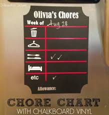 Diy Chore Chart Using Chalkboard Vinyl Free Studio File