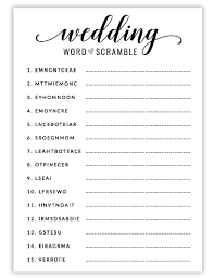 Professionally printed on premium card stock, each card is 5 x 7 with a pink elephant baby shower design. Free Printable Bridal Shower Games Wedding Word Scramble