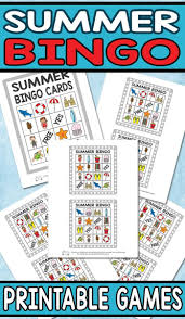 Free Bingo Games To Play Printable Summer Bingo Game For Kids Summer Bingo Bingo Games For Kids Bingo For Kids