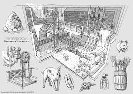 Feng Zhu Design Old School Rpg Room Designs Design Sketch Design Steampunk Tendencies
