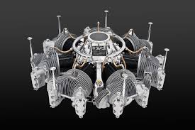 Radial engine coffee table image and description. 1930 S Continental Radial Engine Coffee Table