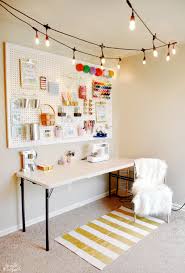 36w pivoting shade floor lamp. Craft Room Makeover With Cafe Lights Sprinkle Some Fun Room Makeover Craft Room Lighting Craft Room
