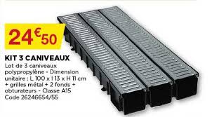 Offre Kit 3 Caniveaux Chez Bricomarche