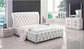 White Leather Bedroom Set White Leather Bedroom White Upholstered Bed White Bedroom Set