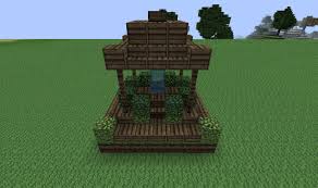 Small Wood Fountain Minecraft Project Minecraft Brunnen Minecraft Brunnen
