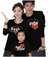 Atau beli 1 pcs diantara gambar diatas. Kaos Keluarga Sayang Ayah Bunda Baju Family Baju Pasangan Bertiga Harga Grosir Lazada Indonesia