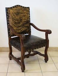 Cabana Arm Chair Western Furniture Leather Dining Room Chairs Cowhide Chair