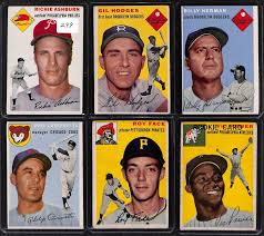 The 1954 topps baseball card set includes 250 vintage size cards, which measure 2 5/8 by 3¾. Lot Detail Lot Of 51 1954 Topps Baseball Cards W Richie Ashburn